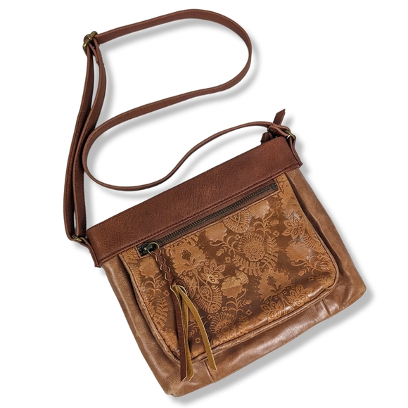 The Sak Bags The Sak Sanibel Tooled Leather Mini Crossbody Slim Bag
